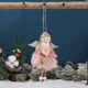 thumbnail image 2 of 2 Pcs Christmas Ornaments, Lovely Push Hanging Angel Christmas Tree Hanging Ornaments, Tree Hanging Pendant Decorative Plush Angel Pendants for Holiday Party Home (Pink, White), 2 of 5