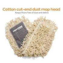 Staples Coastwide Professional Cut-End Dust Mop Head Cotton 24" x 5" White 3/Pack CW56753