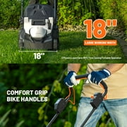 Litheli Cordless Brushless Self-Propelled Lawn Mower , 40V 18 Electric Lawn Mower, with 2*4.0Ah Battery