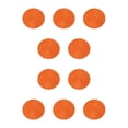 thumbnail image 1 of Cateissary Manteles individuales inodoros, amplia aplicación, resistentes y duraderos, modernos, simples, redondos, manteles individuales, color naranja 10Conjunto, 1 of 6