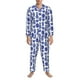 thumbnail image 3 of Balery Blue Vases Pijama para Hombre de Dos Piezas con Manga Larga, Conjunto de Dormir y Descanso Suave con Bolsillos-Medium, 3 of 7