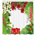 thumbnail image 3 of Ambesonne Leaf Shower Curtain, Plumeria Crepe Gingers, 69"Wx75"L, Hot Pink White, 3 of 3