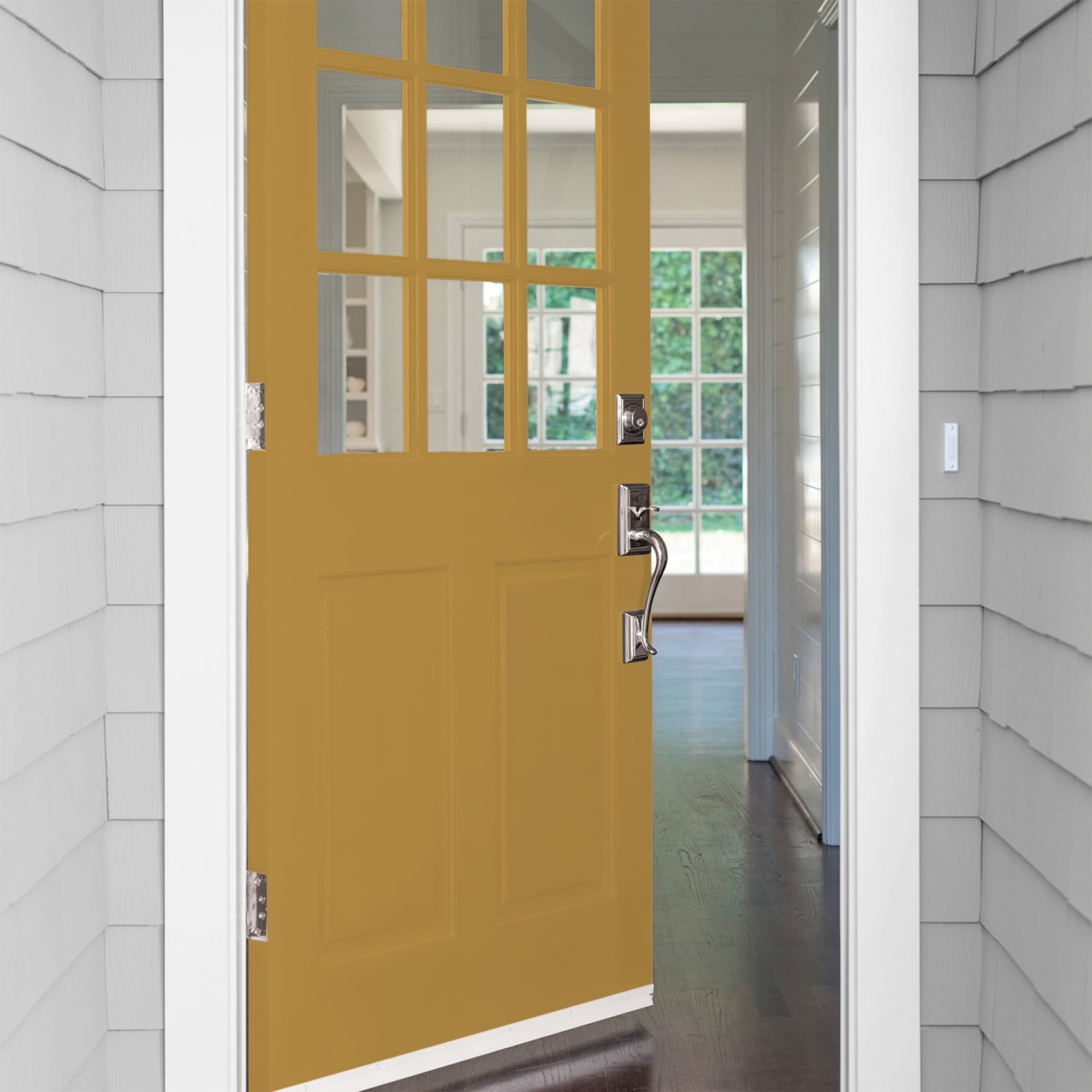 Glidden Fundamentals Butterscotch Ripple / Yellow, Semi-Gloss Exterior Paint, 1 Gallon