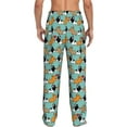 thumbnail image 3 of Uemuo Cute French Bulldog Pattern Men's Wide Leg Palazzo Lounge Pants with Pockets Light Weight Loose Comfy Casual Pajama Pants-Large, 3 of 9