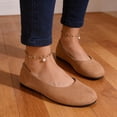 thumbnail image 5 of VELXRUN Women's Ballet Flats Comfortable Walking Shoes Soft Slip On Work Flats Round Toe Casual Dressy Shoes Brown, 5 of 6