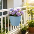 thumbnail image 4 of Kyusrd Indoor Outdoor Wall Mounted Planters With Drainage Holes,Hanging Flower Pots For Balcony Terrace Greenery Decor,7.09x6.30in, 4 of 7