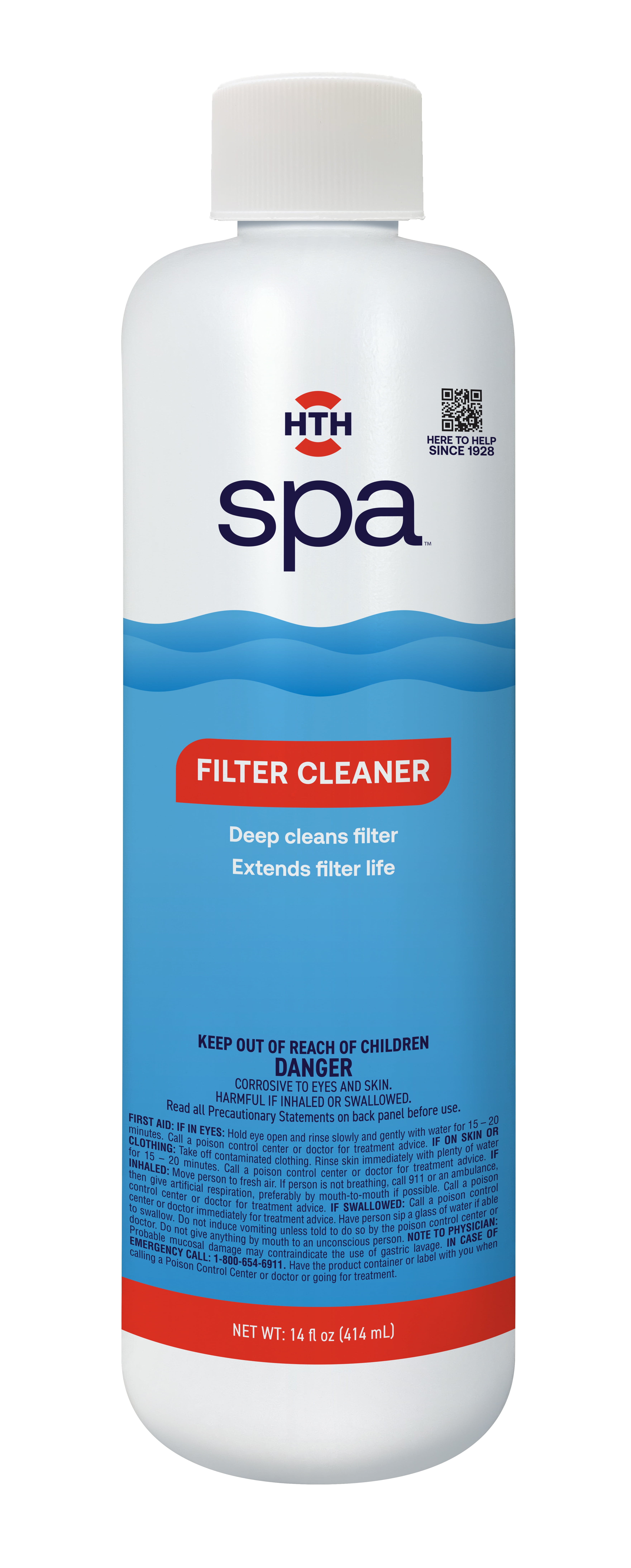 (2 pack) HTH Spa Care Liquid Filter Cleaner — Liquid, 14 fl oz — Pool and Spa Chemical for Filter Cleaning