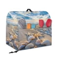 thumbnail image 5 of TSOVTHRID Seashell Starfish Pattern Mixer Cover with 2 Pockets Conch Beach Print Dust Cover for 4.5-5 Quart Stand Mixer Anti-Dust Accessories Decor for Kitchen Aid Accessories and Attachments,S, 5 of 7