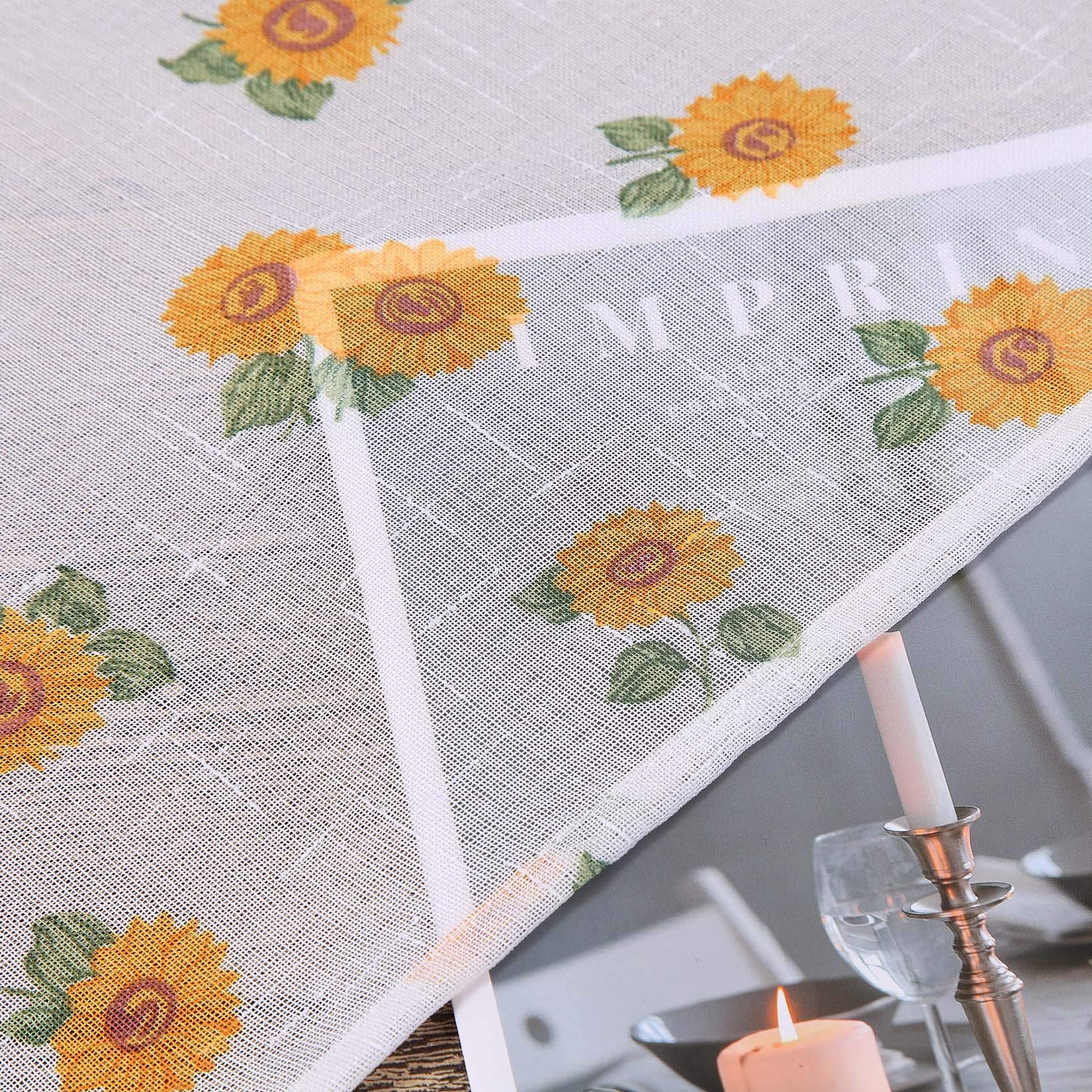 Kitchen Curtains, Sunflower Printed Bathroom Window Curtain, Bobo