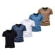 thumbnail image 1 of Camiseta de manga corta AIOPESON 5 piezas marca hombres Casual Color sólido Slim Fit cuello en V 100% algodón AIOPESON Mangas cortas de algodón con cuello en V., 1 of 6