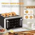 thumbnail image 4 of Gevi 4 Slice Toaster LED Digital Touchscreen Extra-Wide Slots Black + Silver, 4 of 7