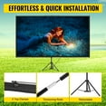 thumbnail image 2 of KFFKFF Tripod Projector Screen with Stand 60 inch 16:9 4K HD Projection Screen Stand Wrinkle-Free Height Adjustable Portable Screen for Projector Indoor & Outdoor for Movie, Home Cinema, Gaming,, 2 of 9
