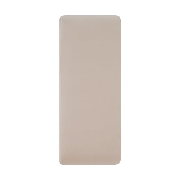 Better Homes & Gardens Juliet Waterfall Velvet Bench, Beige photo 7