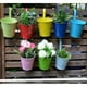 thumbnail image 3 of Macetas colgantes para flores, jardinera de pared con gancho para jardineras de , decoración de pared, decoración para hogar, plantas de interior 10 colores DYNWAVEMX Maceta colgante de hierro, 3 of 8