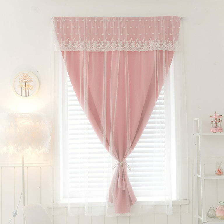 Velcro Curtains, Bedroom Shading Curtains (1 Piece)pink