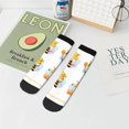 thumbnail image 7 of Fuzoiu Gnomes Honey Bee Print Adult Socks, Crew Moisture-wicking Socks, Unisex Cushion Crew Socks,Casual Sports Ankle Socks, 7 of 7