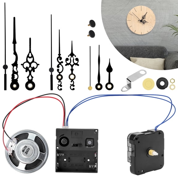 Clock Movement Mechanism Kit, TSV Battery Operated Chime Clock Motor Kit with 3 Set Hands