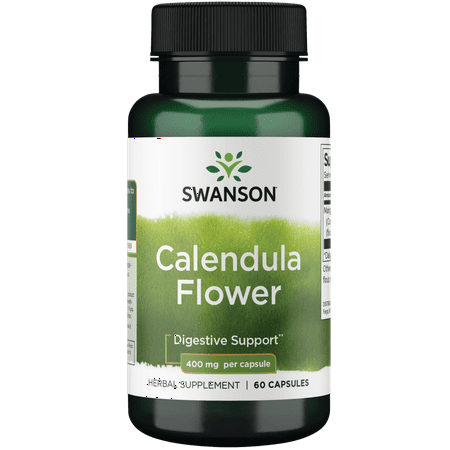 Swanson Full Spectrum Calendula Flower (Marigold) 400 Milligrams 60 Capsules