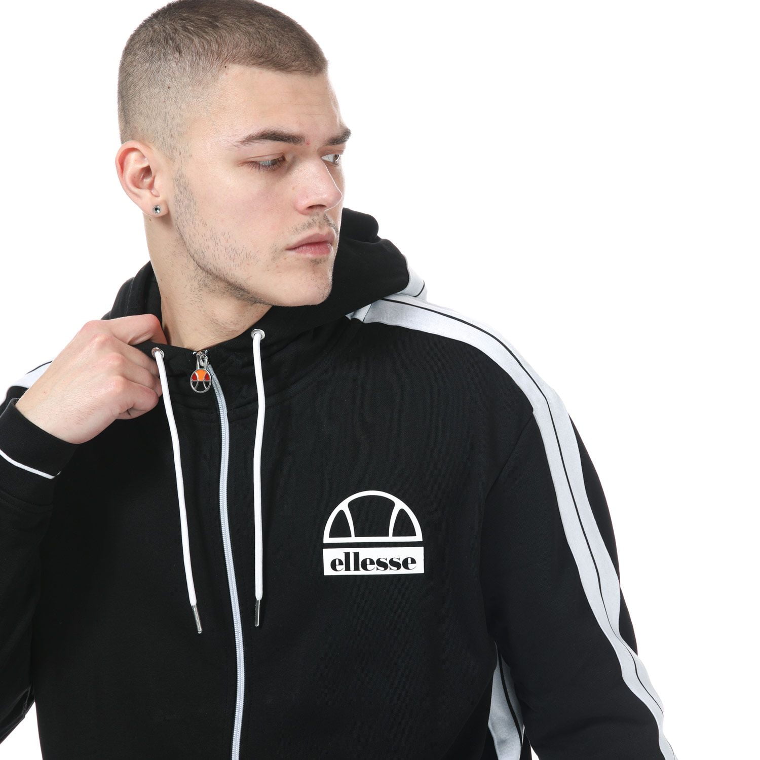 Men's Ellesse Full Zip Hoodie in Black - Walmart.com