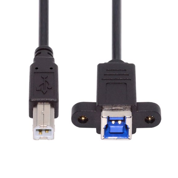FVH USB 3.0 Type-B Female to USB2.0 Type-B Male Cable Extension 5Gbps for Disk SSD Camera Data 30cm
