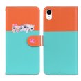thumbnail image 2 of Compatible avec iPhone XR Étui Portefeuille Motif Animaux Mignons avec Fentes pour Cartes Couverture Rabattable, 2 of 5
