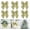 Gold, variant on Jinswick 12Pcs 5.5" Silver Glitter Premade Christmas Bows with Twist Tie, Metallic Wired Ribbon Bows for Wreath, Garland & Gift Decor
