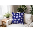 thumbnail image 4 of Set of 2 Soft Velvet Decorative Patriotic Throw Pillow Cover Case Geometric Stars July 4th Accent Square Cushion Cover Case Sham for Couch Sofa Bed Car 18 x 18 Inch 45x45cm (Blue), 4 of 6