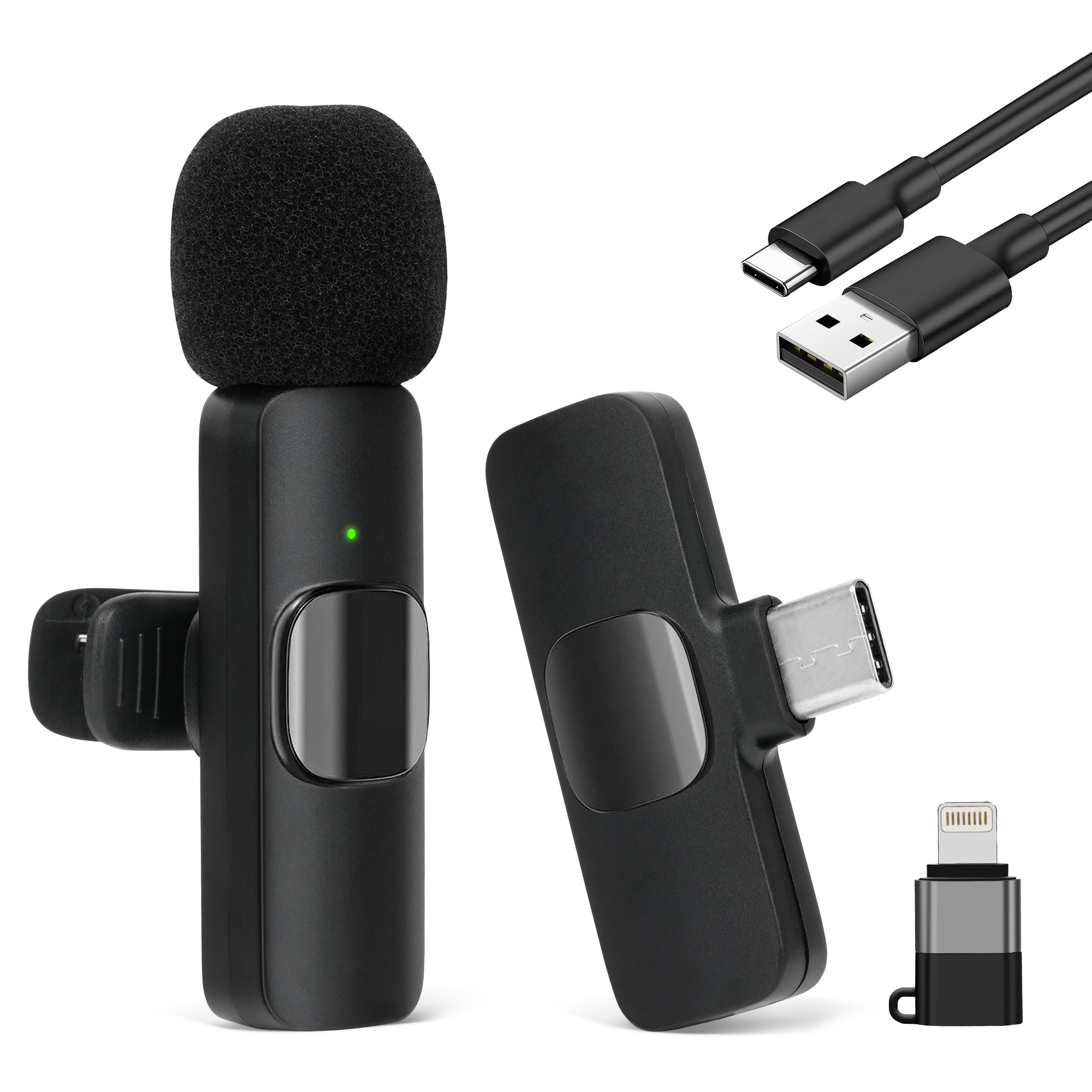 Professional Wireless Lavalier Lapel Microphone for iPhone, iPad