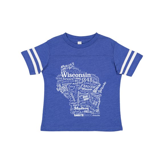 Inktastic Wisconsin State Word Salad Boys or Girls Toddler T-Shirt