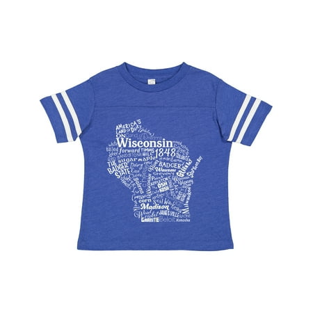 

Inktastic Wisconsin State Word Salad Gift Toddler Boy or Toddler Girl T-Shirt