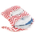 thumbnail image 3 of Bebé Cremallera Impermeable Bolsa De Pañales De Tela Reutilizable Snap Tote Patrón De Ondulación Roja Y Blanca Sunnimix Bolsa de pañales impermeable, 3 of 8