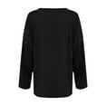 thumbnail image 3 of Frostluinai Womens Oversized Long Sleeve Tops Drop Shouder Crew Neck Soft Shirts Solid Color Loose Fit Pullover Lightweight Going Out Tshirts, 3 of 5