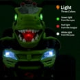 thumbnail image 3 of JIMUPARK 12V Dinosaur Ride on ATV, Four Wheeler Electric Car for Kids, LED Lights, Bluetooth and Microphone Interface, Power Display, Safe Driving, Outdoor Toys for Boys and Girls Ages 1-6, Green, 3 of 9