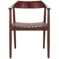 thumbnail image 6 of SAFAVIEH Amycus Accent Chairs, Walnut/Cognac (22 in. W x 20.5 in. D x 28.5 in. H), 6 of 13