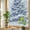 Blue, variant on Christmas Tree Privacy Window Film, Decorative Stained Glass Window Film, Blue Tree Xmas Snowflake Winter Resuable Rainbow Static Cling for Home Bathroom Living Room Glass Door 23.6"x59"