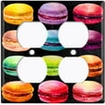 thumbnail image 3 of Metal Light Switch Plate Cover Colorful Macarons French Desserts CAK018, 3 of 13