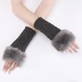 thumbnail image 4 of Nmnitkp Gloves Knitted Arm Warmers Gloves Winter Long Fingerless Gloves Thumb Hole Gloves Mittens for Women and Men, Arm Warmers Fingerless Gloves, Premium Open Finger Cable Knit Warm Winter Sleeve, 4 of 4