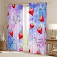thumbnail image 2 of Homewish Teens Cartoon Strawberry Black Out Curtains, Dreamy Cartoon Curtains Pack of 2 (42x63 Each), Blue Purple Watercolor Bedroom Curtains, Blackout Curtains Home Decor, 2 of 6