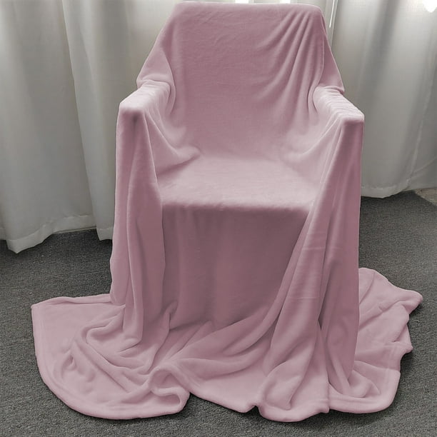 Manta De Franela Suave Y Acogedora Con Diseño Reversible Para Sofá Cama O Sillón, Color Rosa
