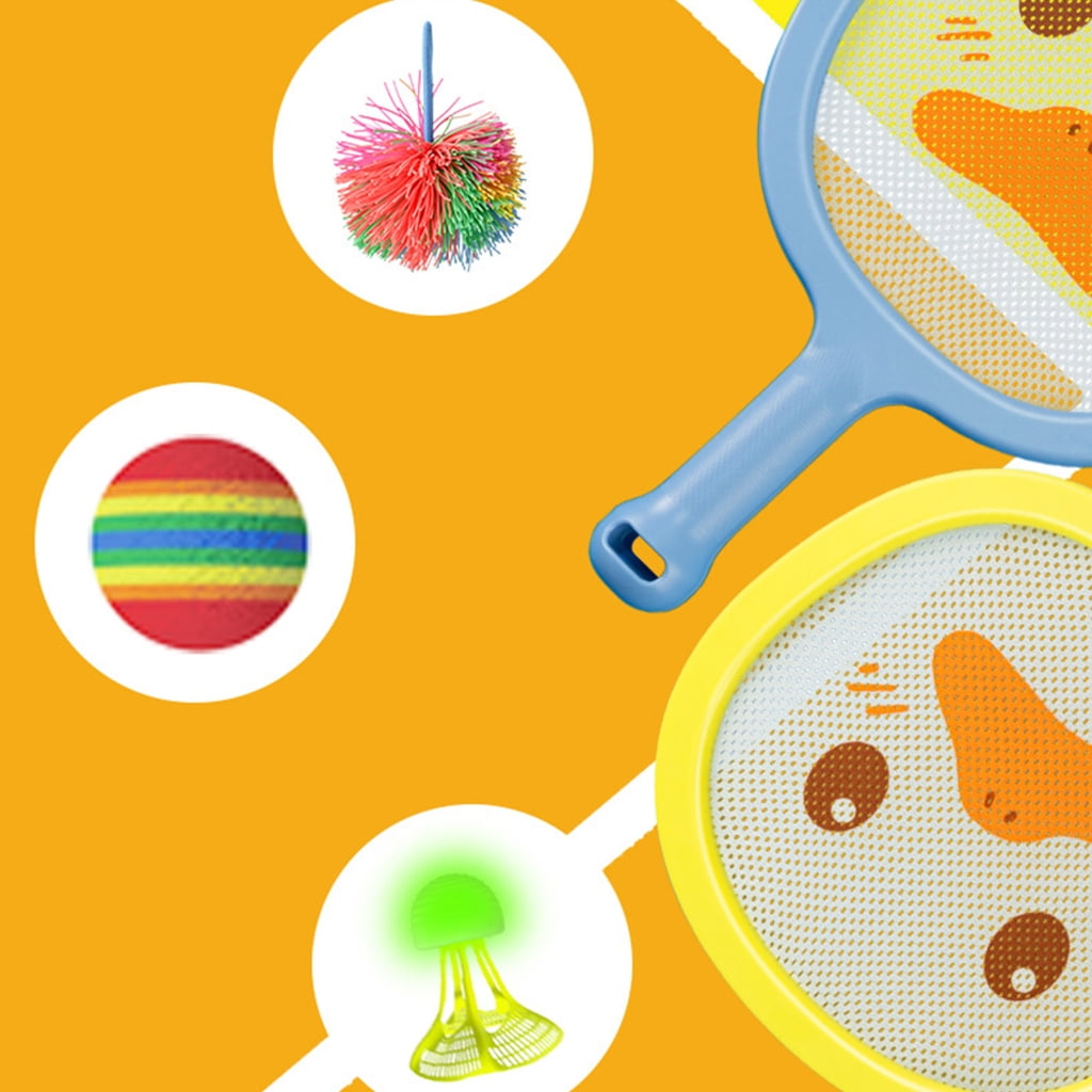 Tennis Badminton Set with Foam Balls, Shuttlecocks & Carry Bag for Outdoor Indoor Coordination Training