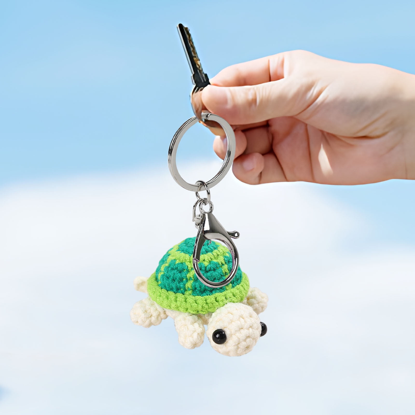 Knitted Sea Turtle Positive Turtle Crochet Plush - Mini With Encouragement Card Positive Turtle With Card