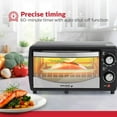 thumbnail image 3 of 4  Toaster Oven with 60 Min Timer, Sleek Black, Baking & Broiling, Compact Kitchen Appliance, 3 of 7