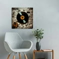 thumbnail image 4 of Nawypu  Vintage Music Canvas Wall Art Antique Record Phonograph Microphone Painting Prints Flying Music Note Pictures for Bedroom Music Room Wall Decor Framed Ready to Hang 16x16 inch, 4 of 4