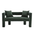 thumbnail image 5 of MAYEERTY Modern Chenille Loveseat Sofa , Comfy Upholstered 2-Seater Sofa, Small Loveseat Accent Couch for Living Bedroom Leisure Areas (Emerald), 5 of 21