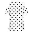 thumbnail image 4 of Womens Cold Shoulder Blouses Sexy Short Sleeve Round Neck Loose Fit Going Out Tops Casual Polka Dot Pullover Ladies Loose Summer T Shirts, 4 of 4
