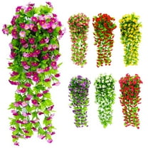 1X Artificial Flower Clearance! Nomeni Simulation Flower Vine Small Wrinkled Chrysanthemum Wall Hanging Wall Decoration Rose Red, Fake Flowers Promotion Sale! Hot Pink