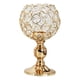 thumbnail image 1 of Candelabro de pilar de metal, hierro y cristal, candelabros votivos de lujo, estilo nórdico dorado. El 10x10x17cm, 1 of 6