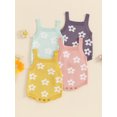 thumbnail image 3 of Gupgi Baby Girls Knit Rompers 3 6 9 12 Combinaisons Sans Manches à Imprimé Floral pour Bébé, 3 of 9