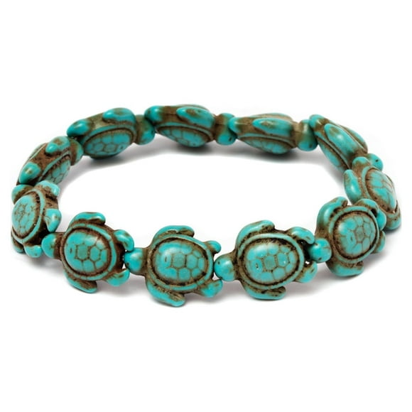 Handmade Genuine Turquoise Hawaiian Sea Turtle Bracelet