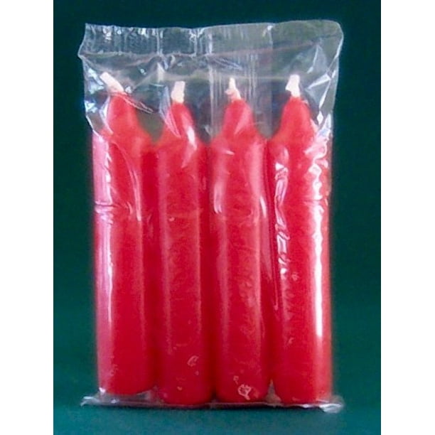 4 Red 20.5mm diameter German Christmas Candles Made in Germany for